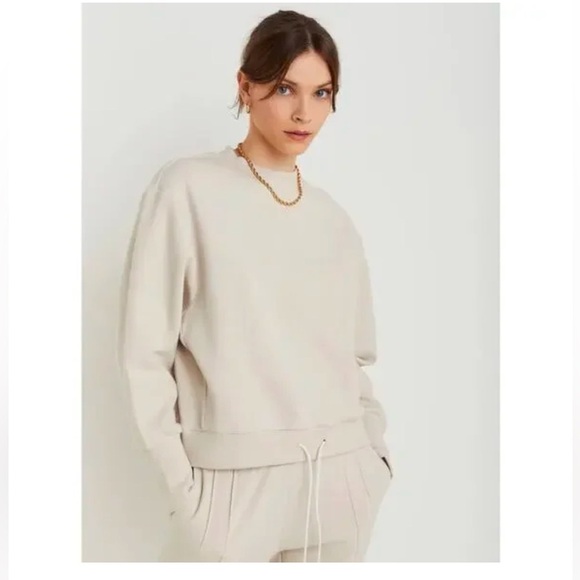 Varley Beige Clinch Waist Sweatshirt - Picture 8 of 8